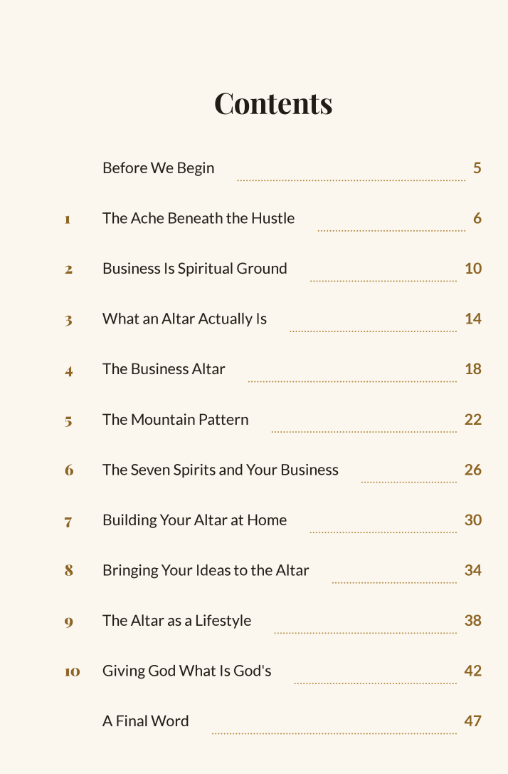 The Business Altar: Where Apostolic Entrepreneurs Meet God for Kingdom Increase